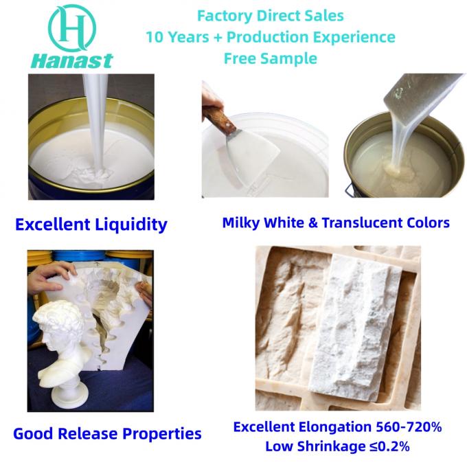 Industrial RTV2 Tin Cure Silicone Rubber Clear Liquid Room Temperature Mold Making Gel 2