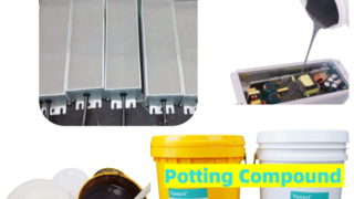 Repairable flexible silicone potting compound for small PCB and controller modules