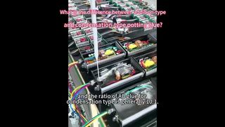 What is the difference between addition-type and condensation-type potting glue?