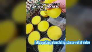 Jelly pudding demolding stress-relief video
