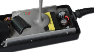 Shockproof silicone potting compound for industrial sensor and transducer protection